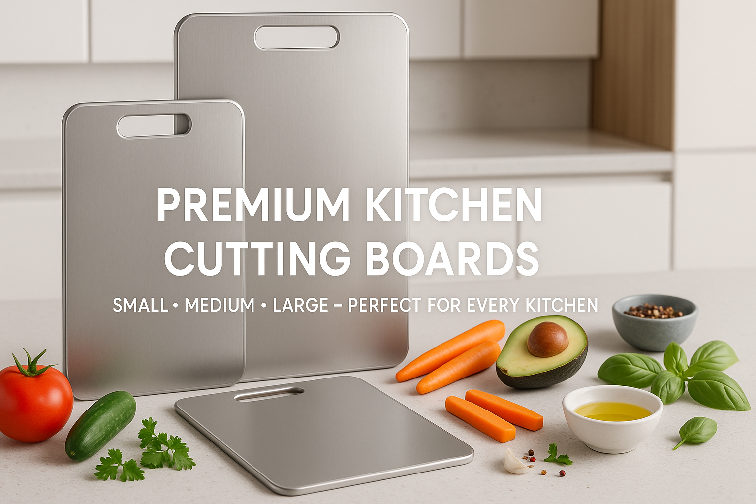 Premium Kitchen Cutting Boards Store Banner